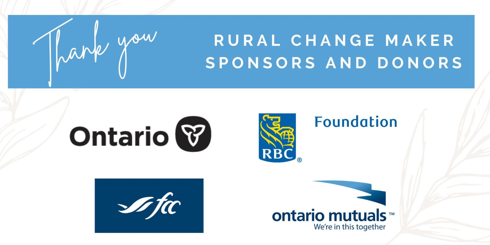 Rural Change Maker Donors and Sponsors Logos